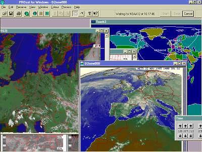 PROsat for Windows - Screenshot Weather Satellite Images